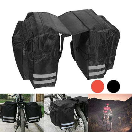 Large Bike Bicycle Seat Rear Bag Waterproof Pannier RackPack Shoulder Cycling UK