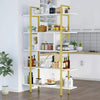 5-Tier Spacious Bookshelf Storage Shelves Unit Durable Wood Home Office Bookcase