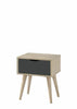 Alford Bedside Lamp Side Table 1 Drawer Scandinavian Sonoma Oak & Grey