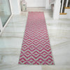 NEW Pink Blush Geometric Outdoor Patio BBQ Garden Washable Easy Clean Area Rug