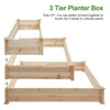 3 Tiered Raised Elevated Garden Bed Planter Box Kit for Vegetable Outdoor Garden