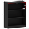 3 Tier Bookcase Low Shelving Display Storage Stand Furniture Black