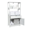 Mondeer Tall & Midi Bathroom Cabinets Cupboard MDF with Drawer Kitchen White