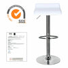 Set of 2 Breakfast Bar Stool with Chrome Footrest Base Swivel Gas Lift Elegant