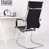 CHROME CANTILEVER FIXED BASE OFFICE CHAIR COMPUTER DESK MEETING ROOM HIGH BACK