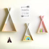 Wooden Wall Mounted Shelf Triangle Display Rack Shelves Storage Holder Decor