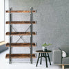 Vintage Rustic Industrial Metal Bookcase Tall Side Cabinet Storage Shelving Unit