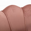 Lotus Seat Velvet Fabric Tub Chair Winged Scallop Shell Back Armchair Metal Legs