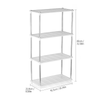 Metal Tube Storage Rack/Shelving Unit Book Shelf Kitchen/Office Unit Stand 4 Tie