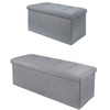 Folding Storage Ottoman Bench Flipping Lid Footstool Large Toy Storage Box