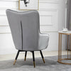 Grey Wing Back Occasional Chair Tub Armchair Living Room Fireside Sofa Lounge BN