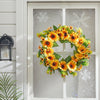 Artificial Sunflower Door Wreath Blossom Flower Garland Party Summer Hanging