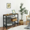 HOOBRO Shoe Rack 4-Tier Shoe Shelf Storage Organizer Unit with 3 Mesh Shelves