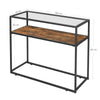 Console Table, Entrance Console, Tempered Glass Top, Hallway Table Sideboard