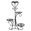 Wrought Iron Outdoor Indoor Pot Plant Stand Garden Decor Round Flower Rack Metal