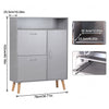 Shoe Cabinet Storage Cupboard with Drawer Wooden Stand Rack Footwear Unit Grey