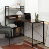 Vintage Computer Desk Rustic Shelves Office Study Workstation Book Shelf Storage