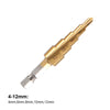 3pcs Step Cone Drill Bit Set HSS Steel Titanium Coated Hex Shank Hole Cutter