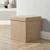 Folding Ottoman Chest Solid Sturdy Storage Space Saving Bedding Box Trunk
