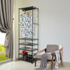 Clothes Coat Rail Garment Dress Hanging Display Stand Shoe Rack Shelf Storage UK
