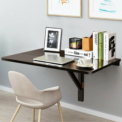 Wooden Folding Wall-mounted Drop-leaf Computer Table Kitchen Desk Dining Table