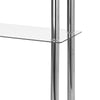 Modern Hallway Glass Console Table Clear Glass Chrome Legs 3 Tier Hall Table UK