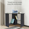 PC Computer Desk Home Office Corner Table Shelves Small Compact White Black