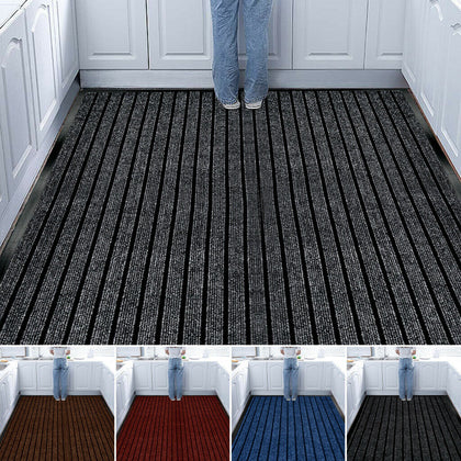 Non Slip Heavy Duty Rubber Barrier Mat Large & Small Hallway Runner Kitchen Rugs