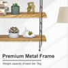 Industrial Wire Style Floating Shelves Adjustable Rustic Wall Shelf Room Display