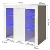 Cabinet Cupboard sideboard TV Unit Matt Body and High Gloss Doors + LED Light