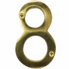 Securit Large Solid Brass Door Numbers 3"/75 mm Polished House Flat Apartment