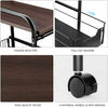 4 Tier Slim Kitchen Rolling Trolley Cart Storage Rack Tray Shelf With Handle