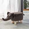 Animal Stool Footstool Footrest Elephant Ottoman Shoe Bench with Sponge Wood Leg