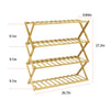 4/5-Tier Foldable Bamboo Plant Stand Free Standing Shoe Shelf Storage Organizer