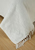 Slub Throw Blanket Sofa Cover Armchair Single Bed Throws, 127 X 152 cm - Ivory