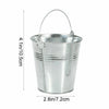 6 x Mini Serving Tinplate Buckets Kitchen Bucket for Chips, Food, Storage Pots