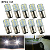 10pcs1157 LED Reverse Brake White Light Bulbs Tail Stop Light Parking Bulbs 12v