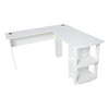 Corner Computer L Shaped Desk PC Table Workstation Home Office Black White