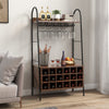 Kitchen Wine Bar Storage Cabinet Industrial Baker’s Rack w/ Detachable Wine Rack