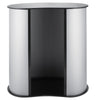 Trade Show Display Silver Portable Podium Impact Table Counter Stand Oval Bean