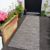 Plain Graphite Grey Outdoor Rug Plastic Flat Washable Rugs Zero Pile Hall Runner