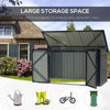 6/7FT XLarge Garden Lockable Storage Bike Tool Shed Box Outdoor Garbage Bin Shed