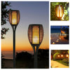 Set 1 /2 / 4 Solar Dancing Flame LED Torch Stake Flickering Outdoor Garden Light