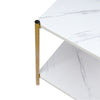 Modern Marble Coffee Tea Table 2 Tiers Sofa Side End Night Stand Storage Cabinet