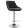 2X Bar Stools Leather Swivel Bar Stools Gas Lift Rest Chairs Kitchen Breakfast