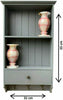 Wooden Vintage Shelf Unit With Storage Drawer 3 Key Hooks Wall Mounted Display