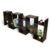 Wood Bookcase Bookshelf S Shape 6 Tier Shelves Free Standing Shelving Storage