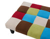 Patchwork Sofa Bed Click-Clack 3 Seater Rainbow Multi-Coloured Sofa Retro Style