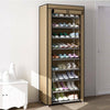 DUSTPROOF 10 TIER 27 PAIR SHOES CABINET STORAGE ORGANISER RACK STAND HOLD CANVAS