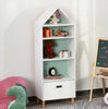 Kids White Bookcase Children Bedroom Book Shelf Storage Rack Organizer 1 Drawer